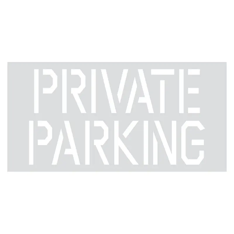 Private Parking Stencil