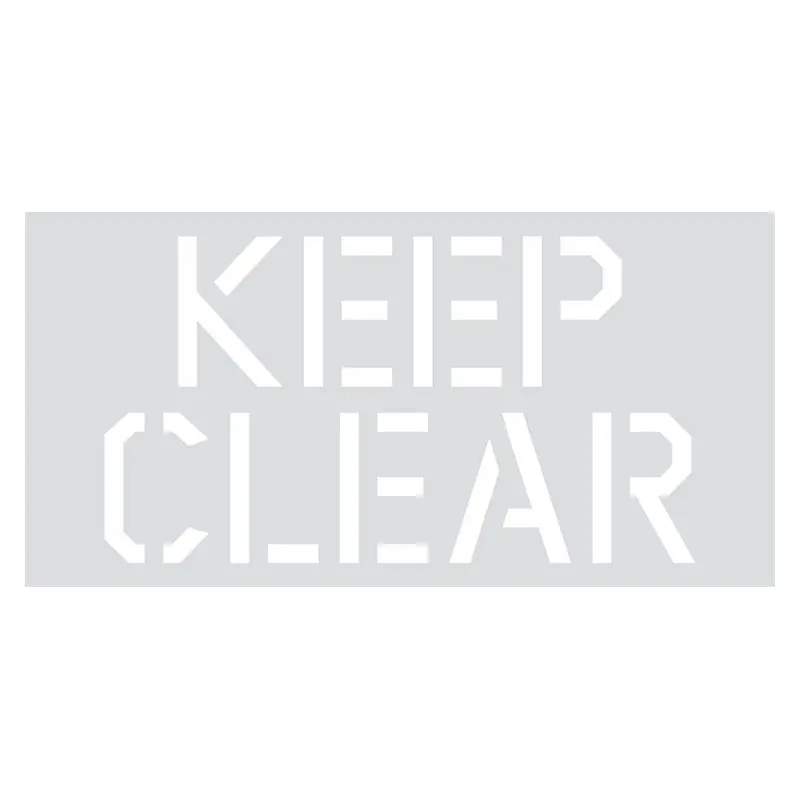 Keep clear Stencil