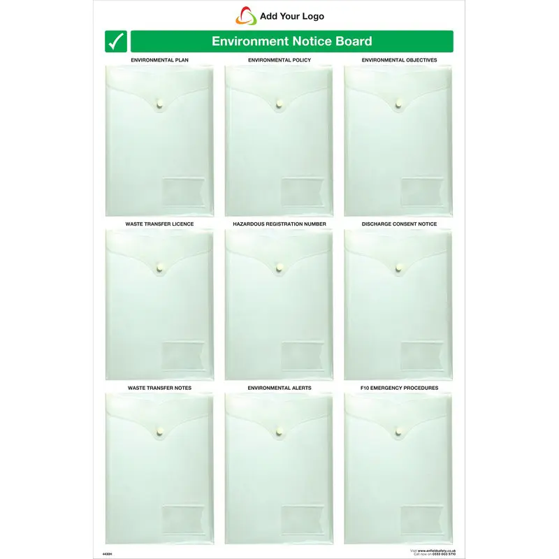 Environment Notice Board With 9 Pockets