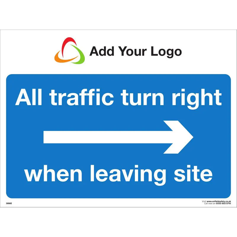 All Traffic Turn Right When Leaving Site