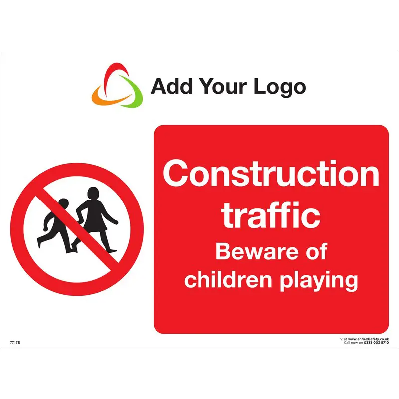 Construction Traffic Beware of Playing Children