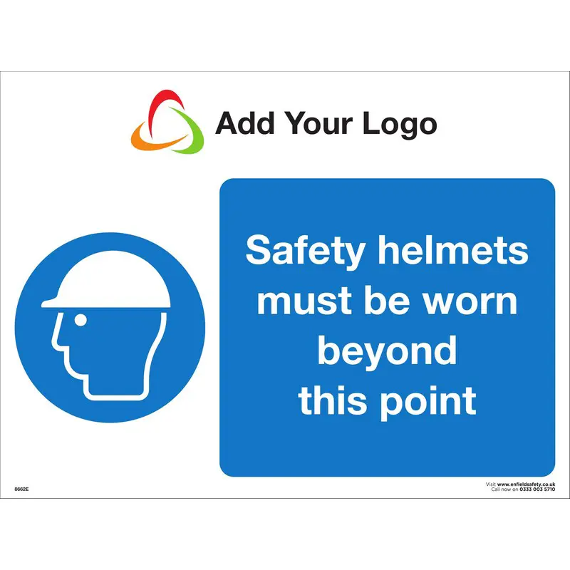 Safety Helmets Must be Worn Beyond This Point