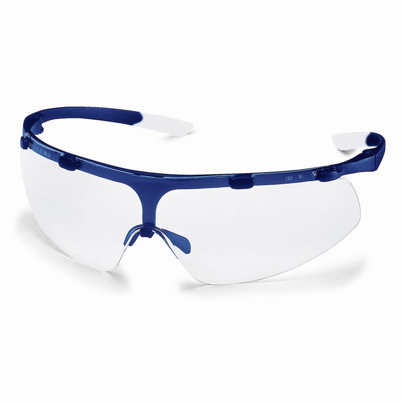 UVEX Super Fit Safety Spectacles clear lens, navy blue frame
