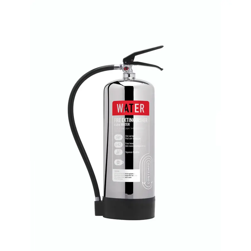 6Ltr Polished Water Extinguisher c/w Service Label