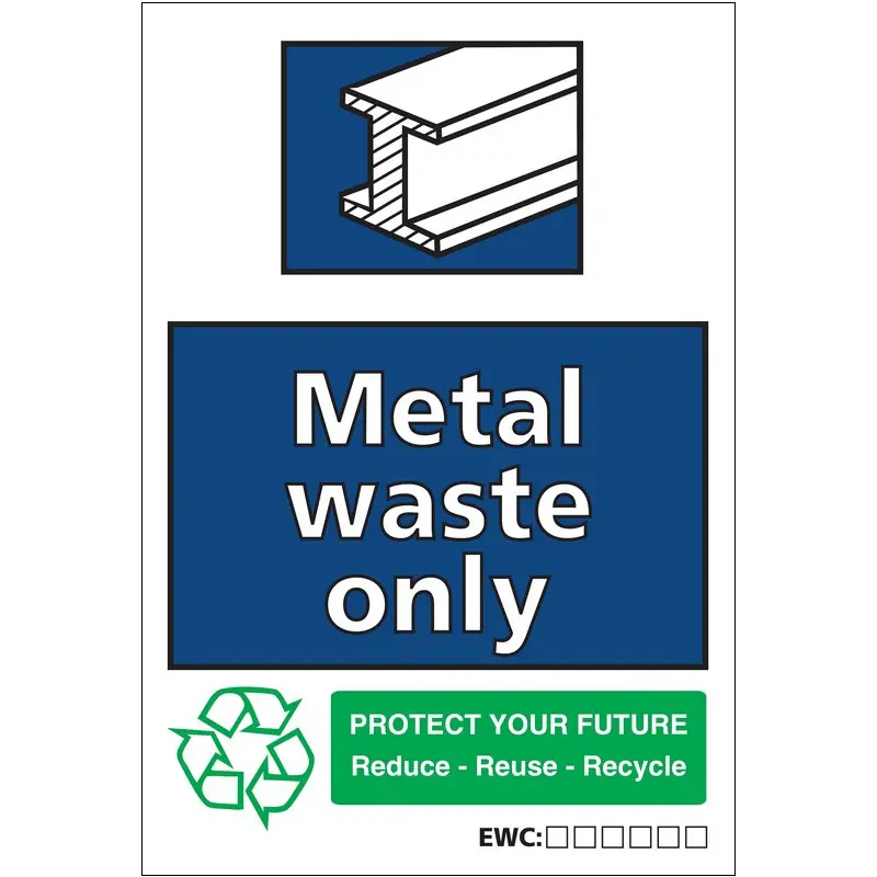 Metal Waste 460mm x 660mm Folded Rigid Plastic