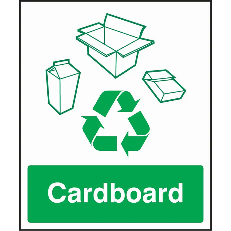 Cardboard Recycling Sign