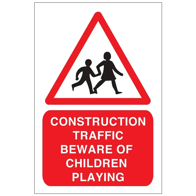 Traffic/Beware of Children 460mm x 660mm Rigid