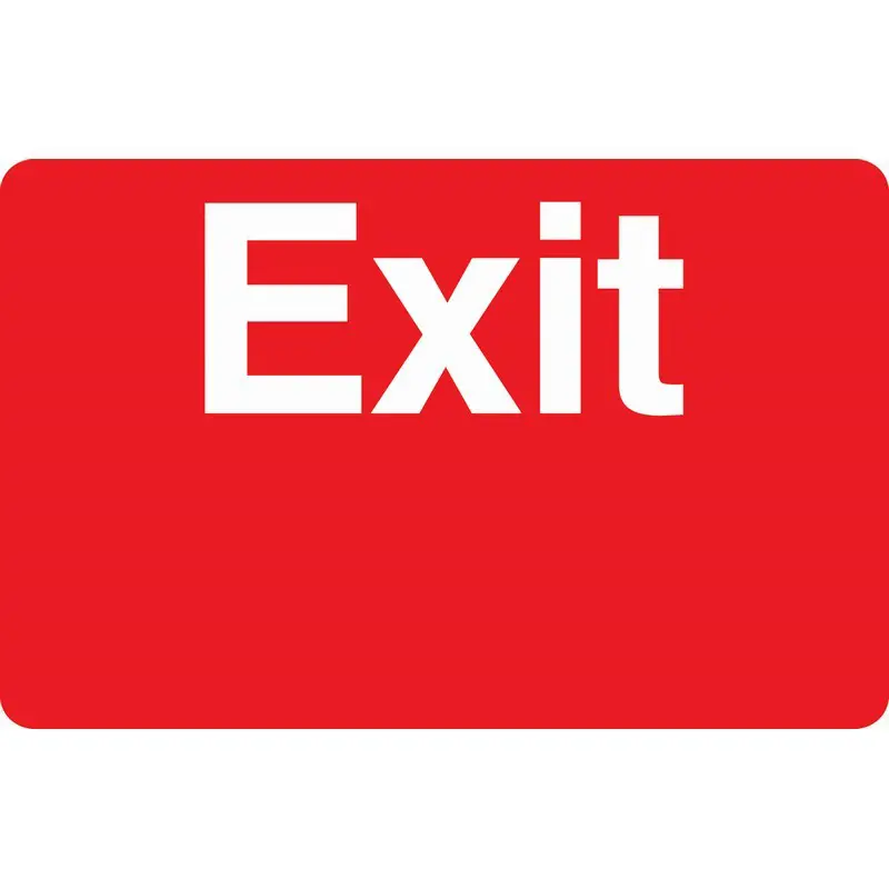 Exit 660mm x 460mm Rigid Plastic