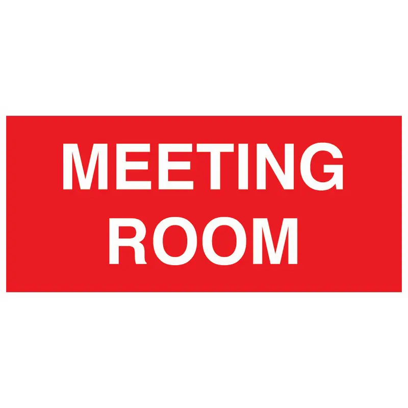 Meeting Room 330mm x 150mm Rigid Self Adhesive