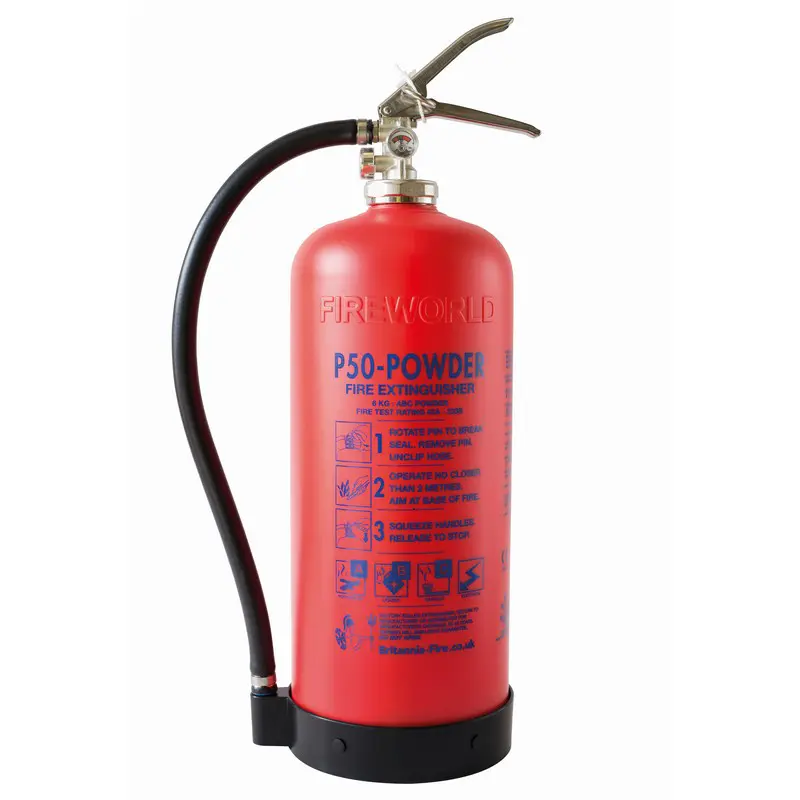 6kg P50 Powder Fire Extinguisher c/w Service Label