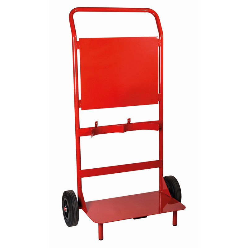 DISCONTINUED Double Extinguisher Trolley with Backboard