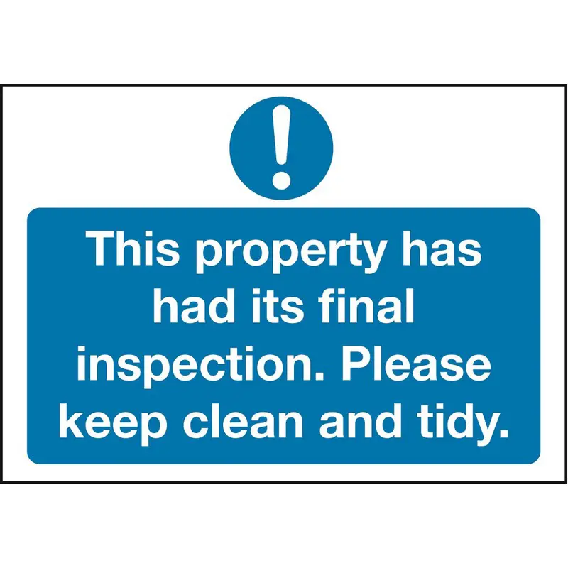 Property/Final Inspection 230mm x 330mm Rigid