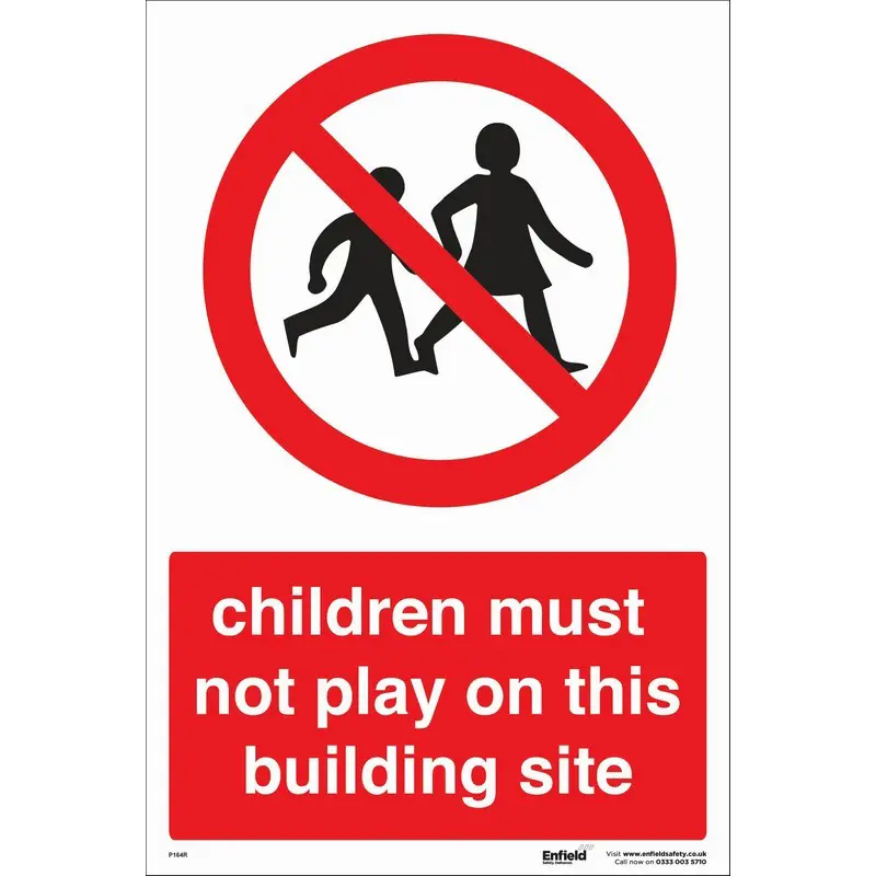 Children Must Not Play 460mm x 660mm Rigid Plastic