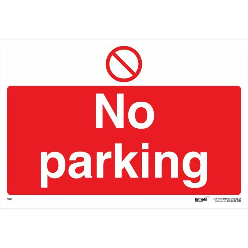 No Parking 660mm x 460mm Rigid Plastic