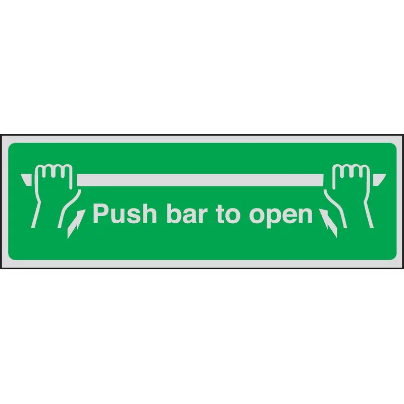 Push Bar to Open Sign