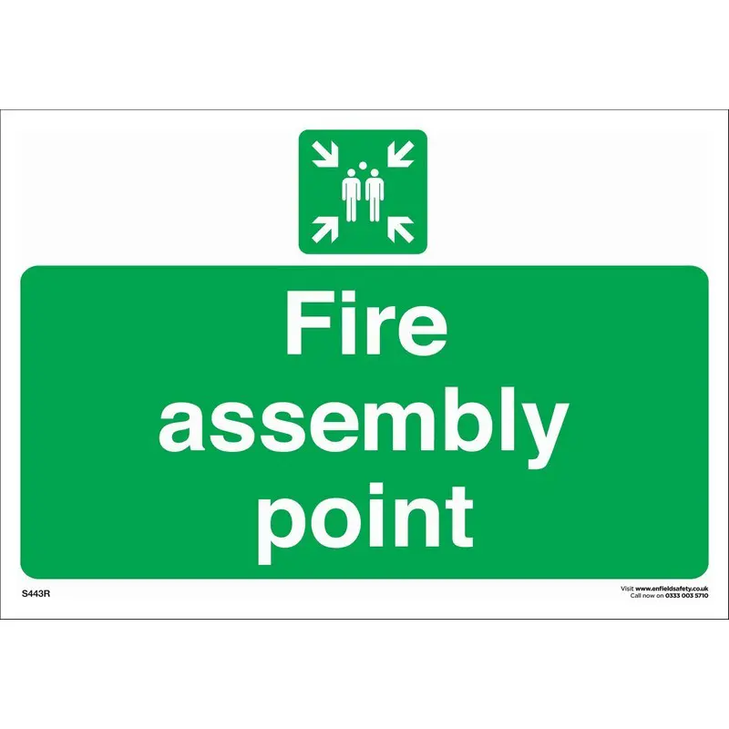 Fire Assembly Point 660mm x 460mm Rigid Plastic