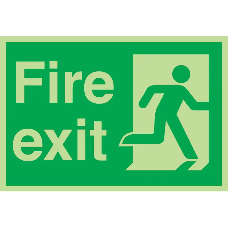 Fire Exit 230mm x 150mm Photoluminescent