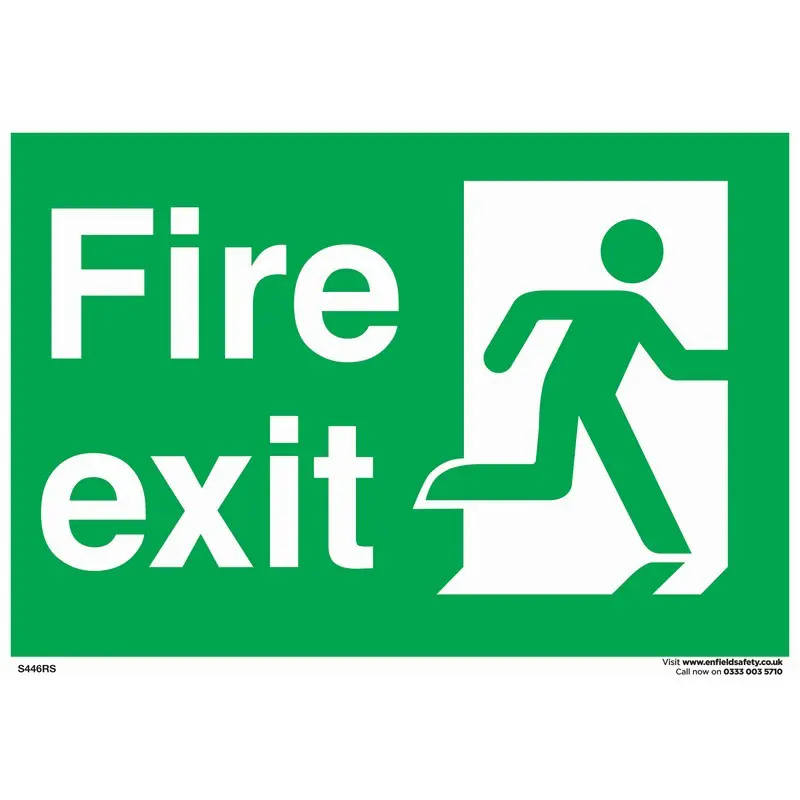 Fire Exit 660mm x 460mm Rigid Plastic