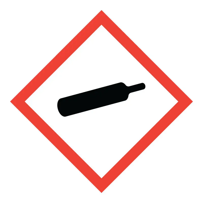 Ghs Symbol Sticker Compressed Gas 250 x 250mm