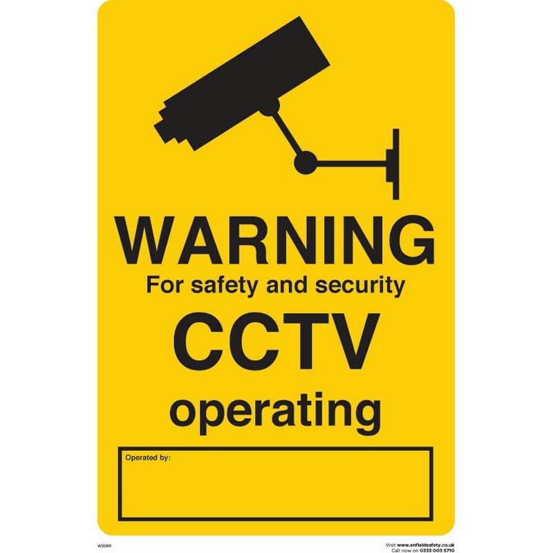CCTV Operating 230mm x 330mm Rigid Plastic