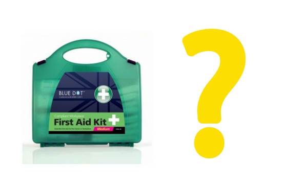 Green first aid kit for workplace safety